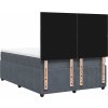 Box spring postel s matrací 140 x 190 cm samet [3294635] (Barva Tmavě šedá)