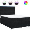 Box spring postel s matrací 140 x 190 cm samet [3294635] (Barva Tmavě šedá)
