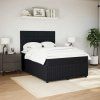 Box spring postel s matrací 140 x 190 cm samet [3294635] (Barva Tmavě šedá)