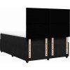 Box spring postel s matrací 140 x 190 cm samet [3294635] (Barva Tmavě šedá)