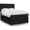 Box spring postel s matrací 140 x 190 cm samet [3294628] (Barva Světle šedá)