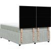 Box spring postel s matrací 140 x 190 cm samet [3294628] (Barva Světle šedá)