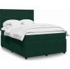 Box spring postel s matrací 140 x 190 cm samet [3294628] (Barva Světle šedá)