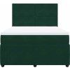 Box spring postel s matrací 140 x 190 cm samet [3294628] (Barva Světle šedá)
