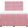Box spring postel s matrací 140 x 190 cm samet [3294628] (Barva Světle šedá)