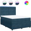 Box spring postel s matrací 140 x 190 cm samet [3294628] (Barva Světle šedá)
