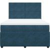 Box spring postel s matrací 140 x 190 cm samet [3294628] (Barva Světle šedá)