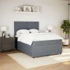 Box spring postel s matrací 140 x 190 cm samet [3294628] (Barva Světle šedá)
