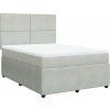 Box spring postel s matrací 140 x 190 cm samet [3294628] (Barva Světle šedá)