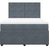Box spring postel s matrací 140 x 190 cm samet [3294628] (Barva Světle šedá)