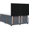 Box spring postel s matrací 140 x 190 cm samet [3294628] (Barva Světle šedá)
