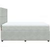 Box spring postel s matrací 140 x 190 cm samet [3294628] (Barva Světle šedá)