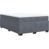 Box spring postel s matrací 140 x 190 cm samet [3285282] (Barva Tmavě šedá)