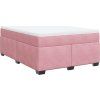 Box spring postel s matrací 140 x 190 cm samet [3285282] (Barva Tmavě šedá)