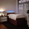 Box spring postel s matrací 90 x 200 cm samet [3289950] (Barva Světle šedá)
