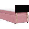 Box spring postel s matrací 90 x 200 cm samet [3289950] (Barva Světle šedá)