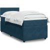 Box spring postel s matrací 90 x 200 cm samet [3289950] (Barva Světle šedá)