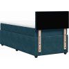 Box spring postel s matrací 90 x 200 cm samet [3289950] (Barva Světle šedá)