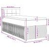 Box spring postel s matrací 90 x 200 cm samet [3289950] (Barva Světle šedá)