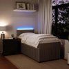 Box spring postel s matrací 90 x 200 cm samet [3289950] (Barva Světle šedá)