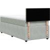 Box spring postel s matrací 90 x 200 cm samet [3289950] (Barva Světle šedá)