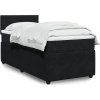 Box spring postel s matrací 90 x 200 cm samet [3289950] (Barva Světle šedá)