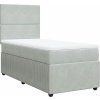 Box spring postel s matrací 100 x 200 cm samet [3294559] (Barva Tmavě zelená)