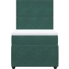 Box spring postel s matrací 100 x 200 cm samet [3294559] (Barva Tmavě zelená)