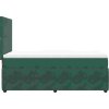 Box spring postel s matrací 100x200 cm samet [3294559] (Barva Tmavě zelená)