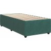 Box spring postel s matrací 100 x 200 cm samet [3294559] (Barva Tmavě zelená)