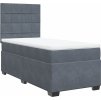 Box spring postel s matrací 80 x 200 cm samet [3293062] (Barva Světle šedá)