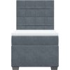 Box spring postel s matrací 80 x 200 cm samet [3293062] (Barva Světle šedá)