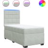 Box spring postel s matrací 80 x 200 cm samet [3293062] (Barva Světle šedá)