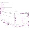 Box spring postel s matrací 80 x 200 cm samet [3293057] (Barva Tmavě šedá)