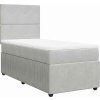 Box spring postel s matrací tmavě 80 x 200 cm samet [3292184] (Barva Světle šedá)