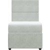 Box spring postel s matrací 80 x 200 cm samet [3292184] (Barva Světle šedá)