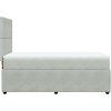 Box spring postel s matrací 80 x 200 cm samet [3292184] (Barva Světle šedá)
