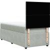 Box spring postel s matrací 80 x 200 cm samet [3292184] (Barva Světle šedá)
