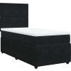 Box spring postel s matrací 80 x 200 cm samet [3292184] (Barva Světle šedá)