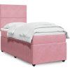 Box spring postel s matrací 80 x 200 cm samet [3292184] (Barva Světle šedá)