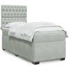 Box spring postel s matrací 80 x 200 cm samet [3293069] (Barva Tmavě šedá)