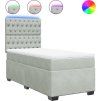 Box spring postel s matrací 80 x 200 cm samet [3293069] (Barva Tmavě šedá)