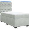 Box spring postel s matrací 80 x 200 cm samet [3293069] (Barva Tmavě šedá)