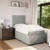 Box spring postel s matrací 80 x 200 cm samet [3293069] (Barva Tmavě šedá)