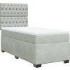 Box spring postel s matrací 80 x 200 cm samet [3293069] (Barva Tmavě šedá)
