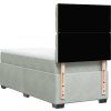 Box spring postel s matrací 80 x 200 cm samet [3293069] (Barva Tmavě šedá)
