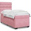 Box spring postel s matrací 80 x 200 cm samet [3293069] (Barva Tmavě šedá)