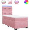 Box spring postel s matrací 80 x 200 cm samet [3293069] (Barva Tmavě šedá)