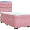 Box spring postel s matrací 80 x 200 cm samet [3293069] (Barva Tmavě šedá)