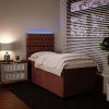 Box spring postel s matrací 80 x 200 cm samet [3293069] (Barva Tmavě šedá)